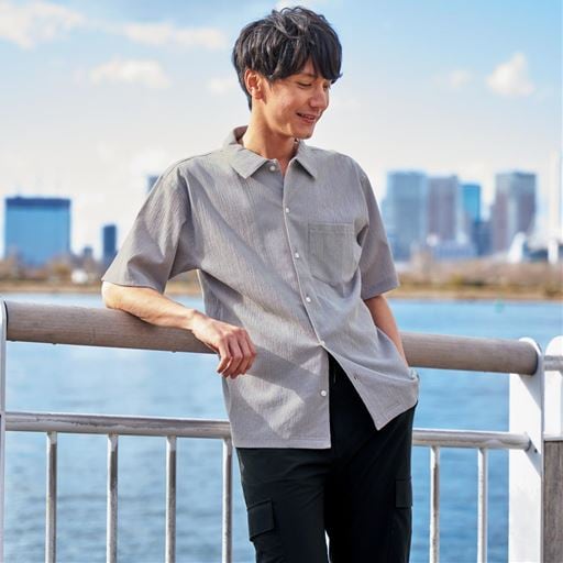 楊柳素材シャツ(半袖)