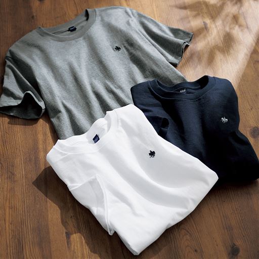 綿100%半袖クルーネックTシャツ(POLO BCS)