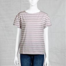 ボートネックボーダーTシャツ(半袖)(洗濯機OK)