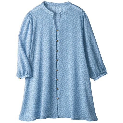 シフォン楊柳チュニックブラウス