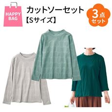 【ハッピーバッグ・Sサイズ】【日本製】綿100%で嬉しいお得なカットソー3点セット