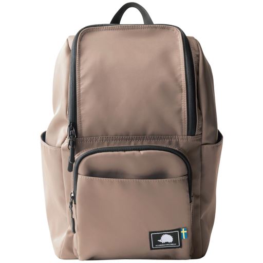 グレージュ<br>外側ポケット(前面:ファスナーポケット×1、オープンポケット×1、背面:内部直結ファスナー×1、側面:オープンポケット×2)