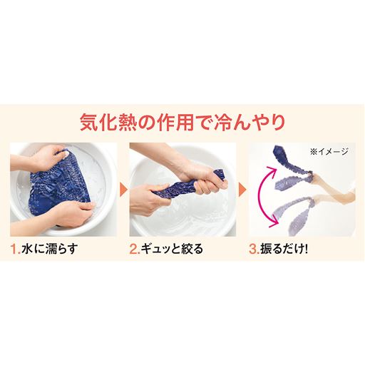 気化熱の作用で冷んやり