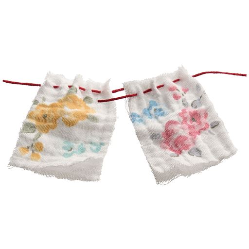 (左から)イエロー、ピンク<br>肌あたりのやさしい2重ガーゼ。