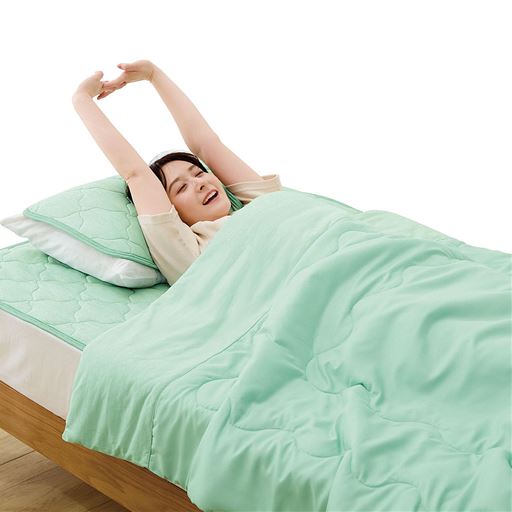グリーン ※商品は肌布団です。<br>寝苦しい季節も朝までぐっすり気持ちよく!