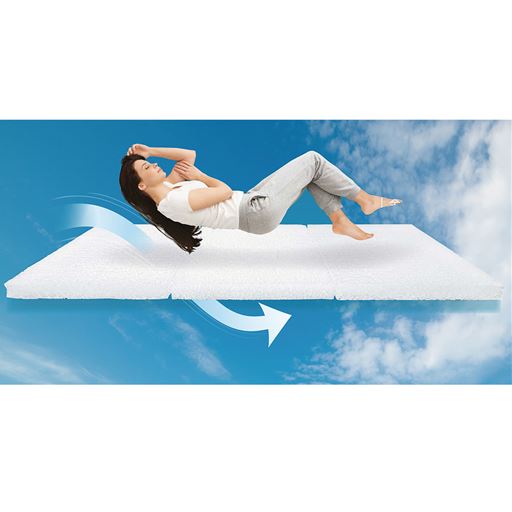 風を通して熱がこもりにくい!空気の上で眠るマットレス