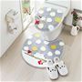 グレー ※商品はトイレフタカバーです。<br>※トイレマット:CG-639、ペーパーホルダーカバー:CG-640、スリッパ:WG-147を使用