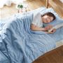 ブルー ※商品は枕パッドです。<br>汗ばむ夜も、ひんやりサラサラ♪