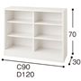 C (高さ70cm/引き戸幅90cm)・D (高さ70cm/引き戸幅120cm)<br>※寸法の単位はcmです。撮影の為、扉は外しています。