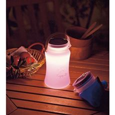 LEDランタン(ソーラー&USB充電式)/防水 シリコン製
