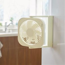 マグネット付どこでもファンタスティック コンパクトタイプ扇風機/3電源対応(電池・USB・コンセント)