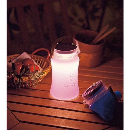 LEDランタン(ソーラー&USB充電式)/防水 シリコン製