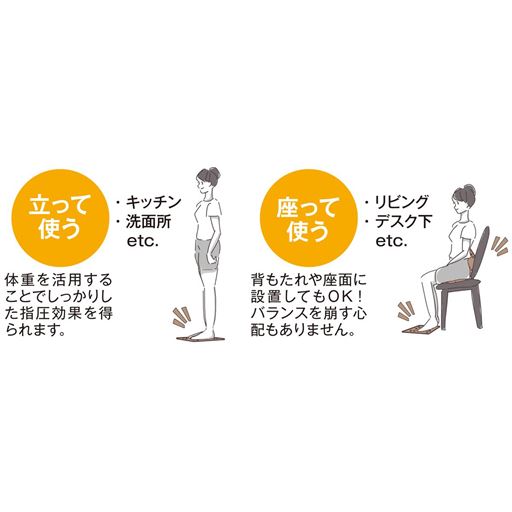 立って使う 座って使う