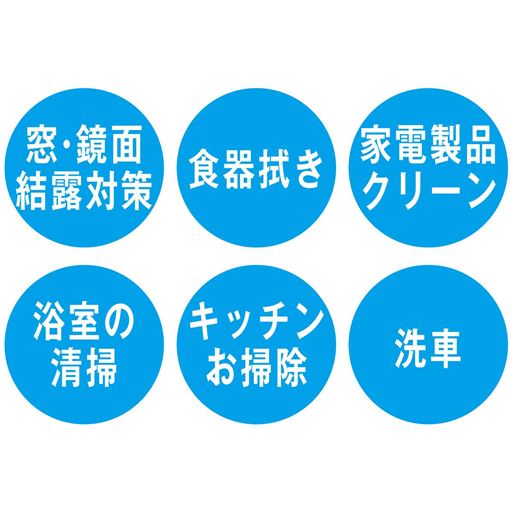 窓・鏡面結露対策 食器拭き 家電製品クリーン 浴室の清掃 キッチンお掃除 洗車