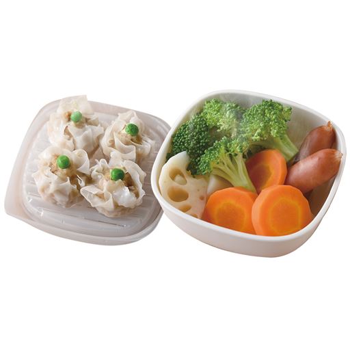 ご飯以外の温め直しや、蒸し料理にも使えます(※ホワイトは品番:WF-6974になります。)