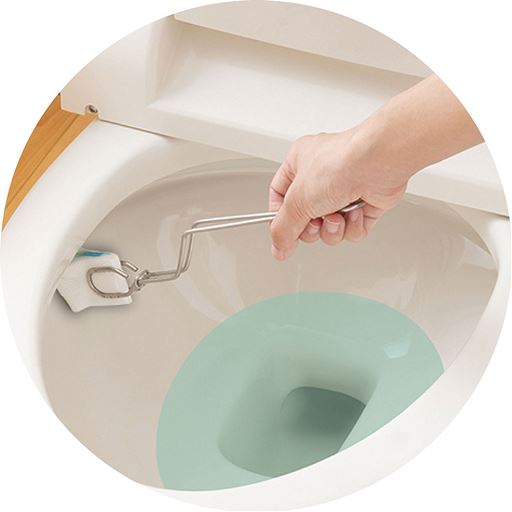 ふち裏も洗いやすい! ※イメージ