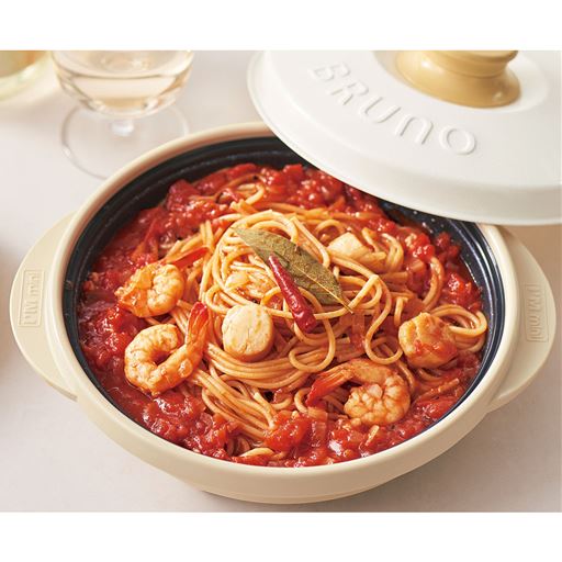 (魚介たっぷりのパスタ)  電子レンジに入れるだけほったらかしでOK!