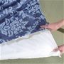 ブルー<br>カバータイプなのでどんなに動いても毛布と布団がズレません。