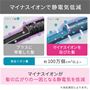マイナスイオンで静電気低減