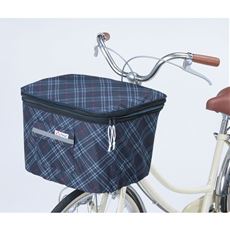 2段式自転車カゴカバー チェック柄