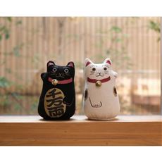 手染め麻人形 「招き猫 S」
