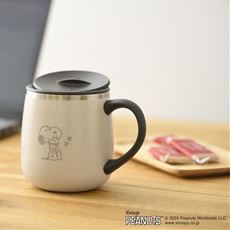 ブルーノ PEANUTS蓋つきステンレスマグ short