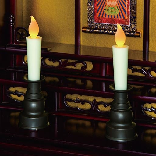 仏壇用のLEDろうそく 2本組