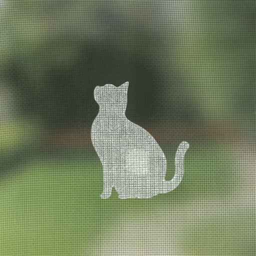網戸の補修シール 猫(18枚入)