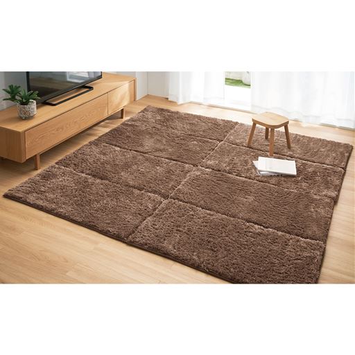ブラウン<br>200×200cmイメージ(8枚使用)