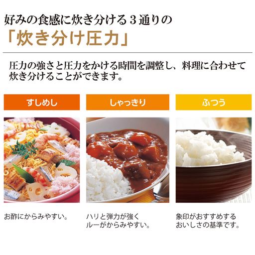 炊き分け圧力