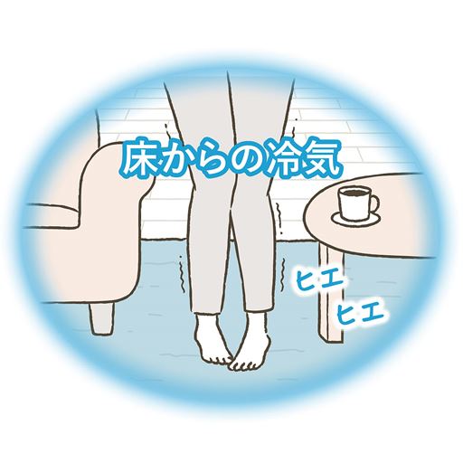 ラグの下に敷けば、床からの冷気を寄せ付けません。