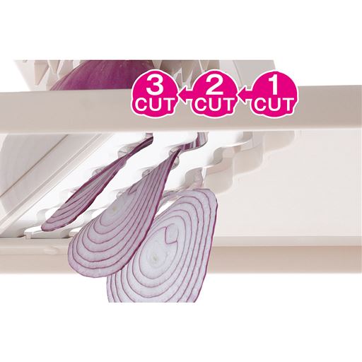 3枚刃で高速スライス!調理の手間を大幅カット