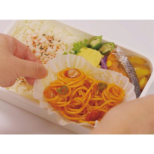 フライパンで調理後、お弁当箱にそのまま入れて後片付けもカンタン!