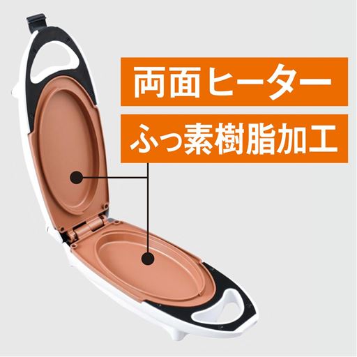 簡単・綺麗に仕上がるヒミツは「両面ヒーター」