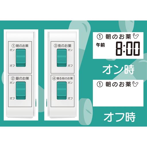 左右のスイッチで簡単にON/OFFができます。