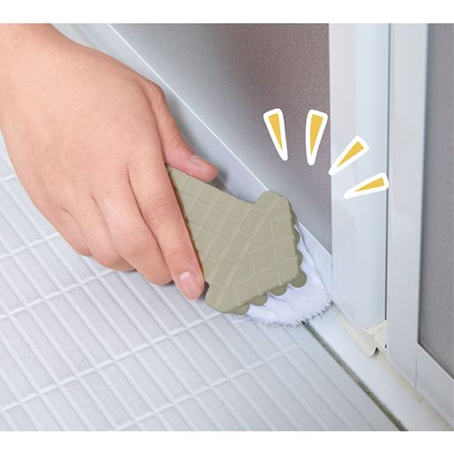 ガンコな汚れには洗剤を直接振りかけてこするだけ!