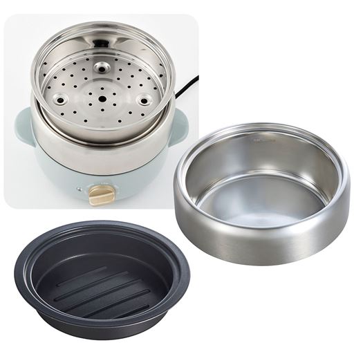 付属品/蒸し器、鍋、ふた、グリルプレート