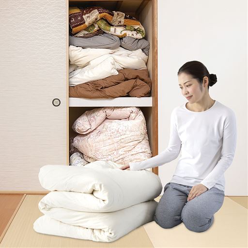 収納場所に困る冬用布団…
