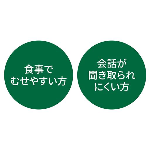 食事でむせやすい方、会話が聞き取られにくい方に