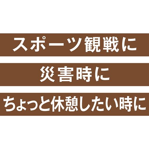 スポーツ観戦に 災害時に ちょっと休憩したい時に