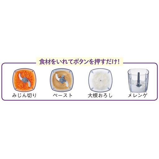 食材を入れてボタンを押すだけ