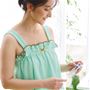 ミントグリーン<br>動きやすく涼やかなノースリーブ。ジムやプールの着替えにも便利。
