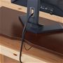 裏側からコードを通せるので見た目スッキリ。