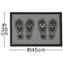 グレー系(あしあと) A (45×30cm)<br>※寸法の単位はcmです。