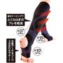 着圧テーピング&土踏まずパッドで<br>ブレを抑えて疲れにくい歩行に