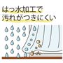 はっ水加工で生地表面についた水や汚れをはじき、カビ対策にも。雨や結露などが気になるシーズンにうれしい機能です。