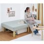 ライトグレー B (スプリングマットレス)<br>ソファ使いもできるので、一人暮らしの方や狭いお部屋にもおすすめ。