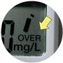 測定結果で上限数値を超えるとピピピと音がし「OVER」が点滅します。