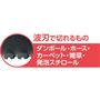 波刃とノコ刃。異なる2種類の刃を格納!切るものを選びません。