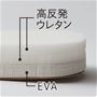 高反発ウレタンとEVAの2層構造で履き心地ふっくら。<br>※写真は中材です。